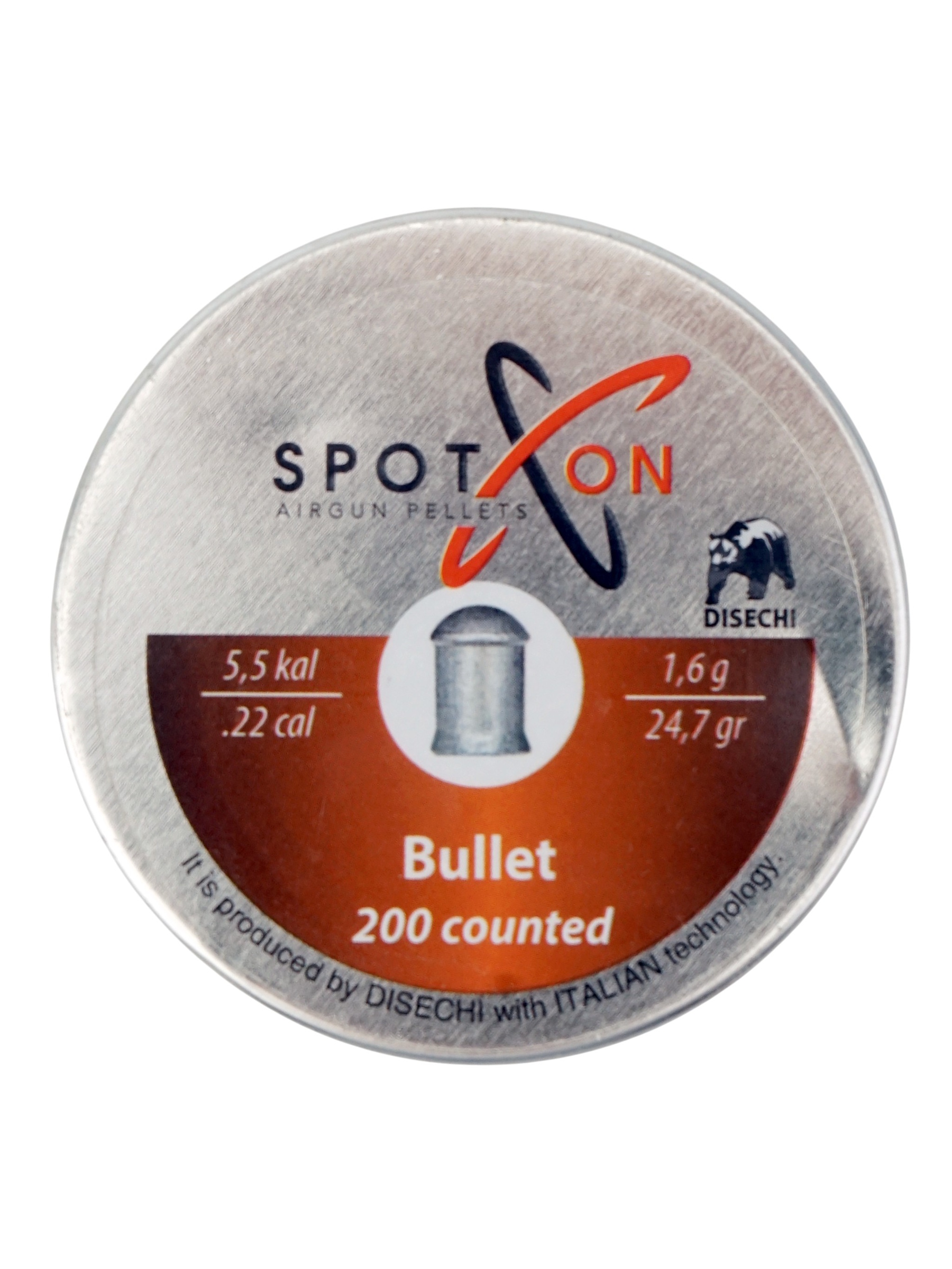 Пули пневматические SPOTON Bullet 5,5 мм, 1,6 г (200 штук)