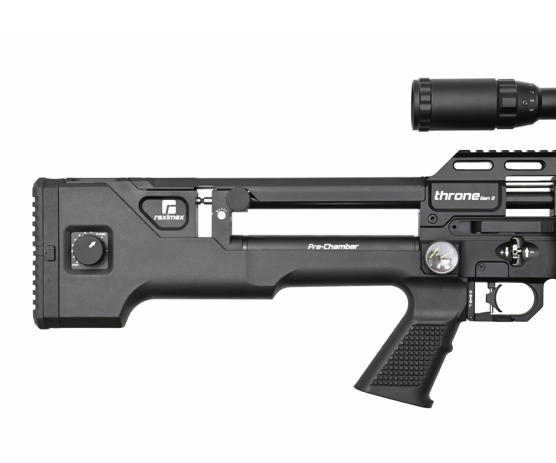 Пневматическая винтовка REXIMEX THRONE GEN 2 ( РСР, пластик, 3 Дж ) 6.35мм