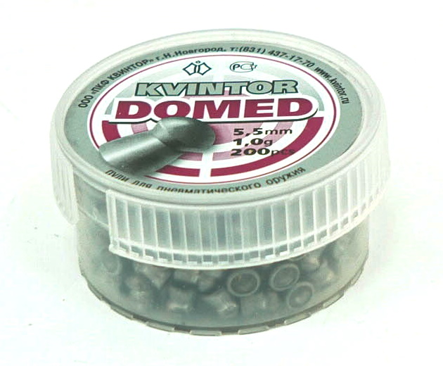 Пули пневматические Квинтор "Domed" 5,5 мм, 1,0 г (200 штук)