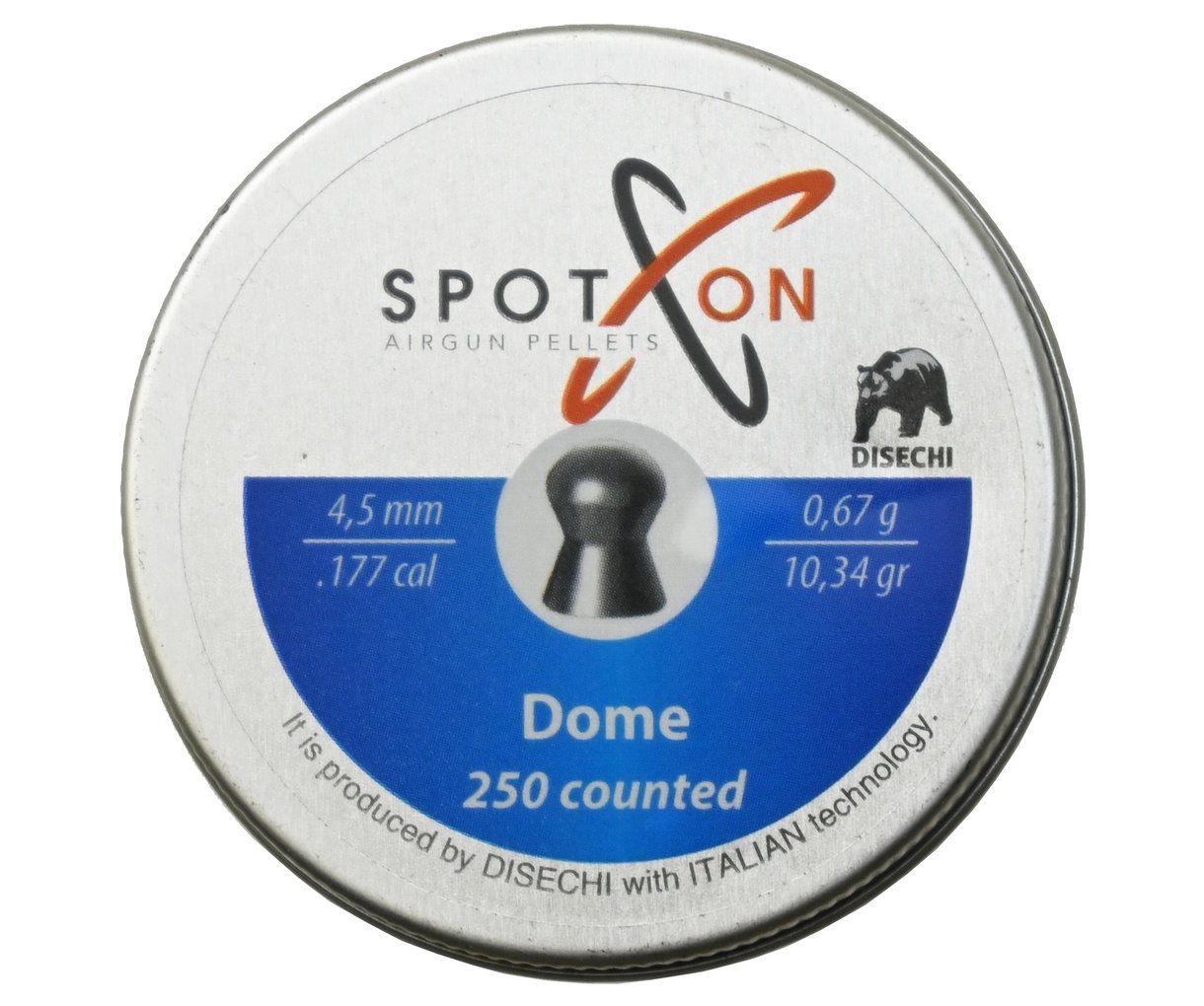 Пули пневматические SPOTON Dome 4,5 мм, 0,67 г (250 штук)