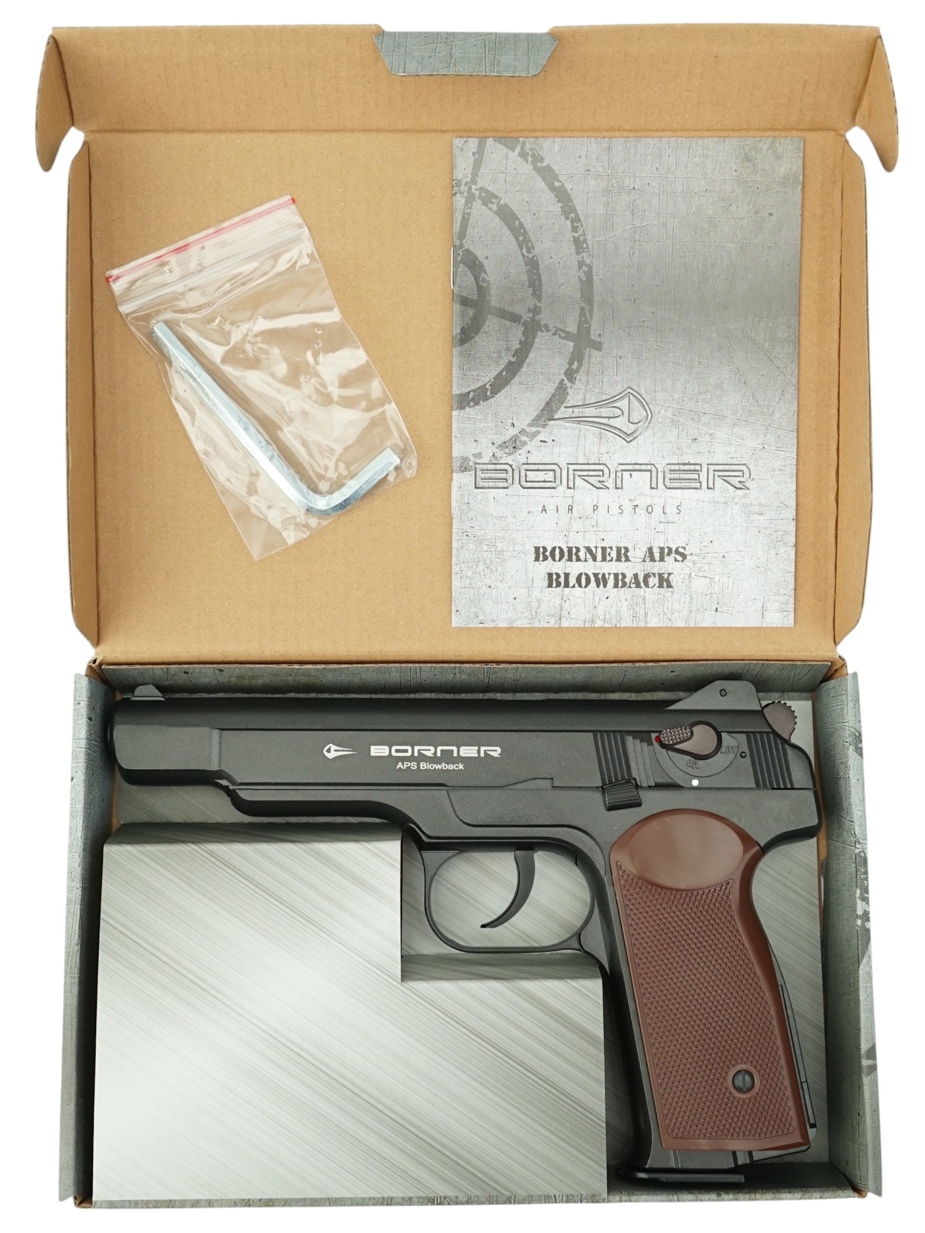 Пневматический пистолет Borner APS Blowback (Стечкина) металл
