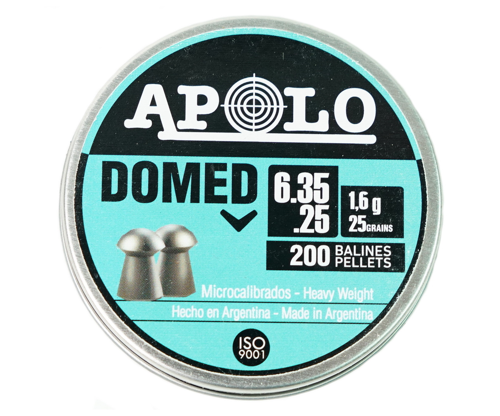 Пули пневматические Apolo Domed 6,35 мм, 1,6 г (200 штук)