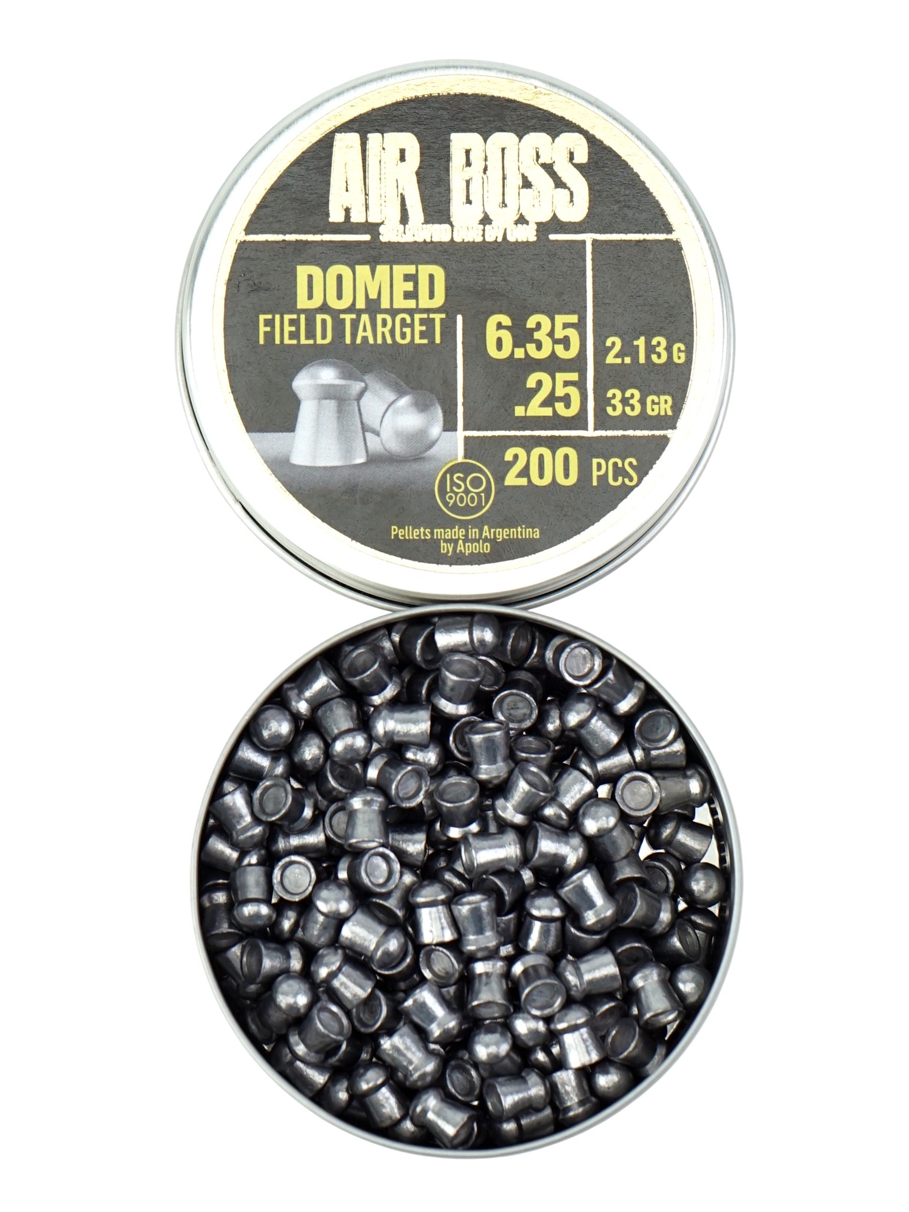 Пули пневматические Apolo Air Boss Domed Field Target 6,35 мм, 2,13 г (200 штук)