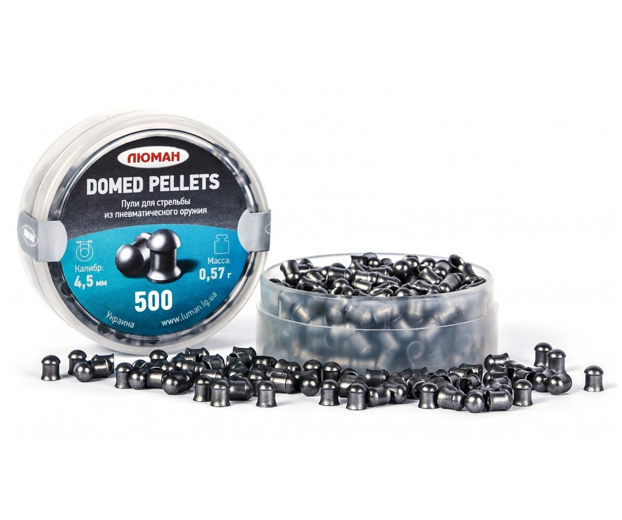 Пули пневматические «Люман» Domed pellets 4,5 мм, 0,57 г (500 штук).