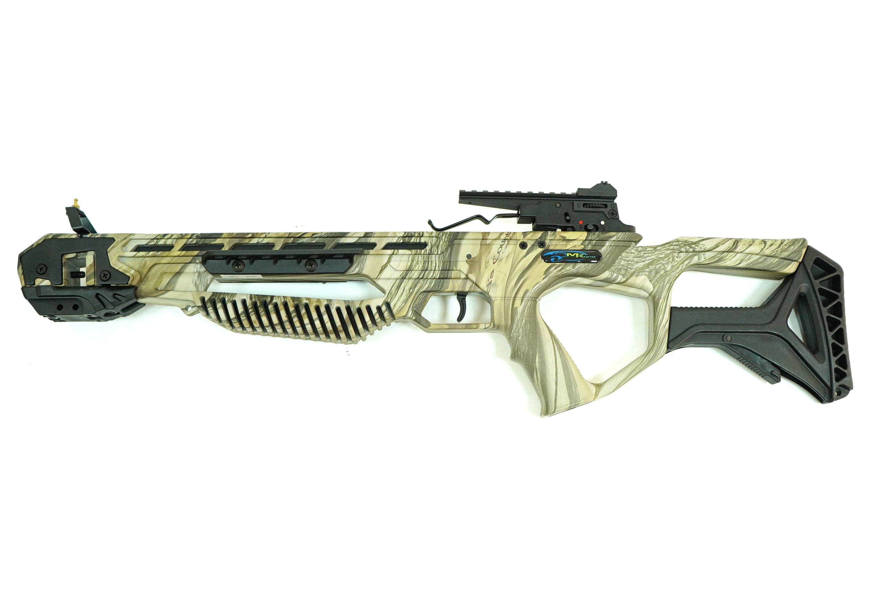 Рекурсивный арбалет Man Kung MK-XB25 Specter BK (камуфляж God Camo, 2 стрелы, воск, стрингер, натяжитель)