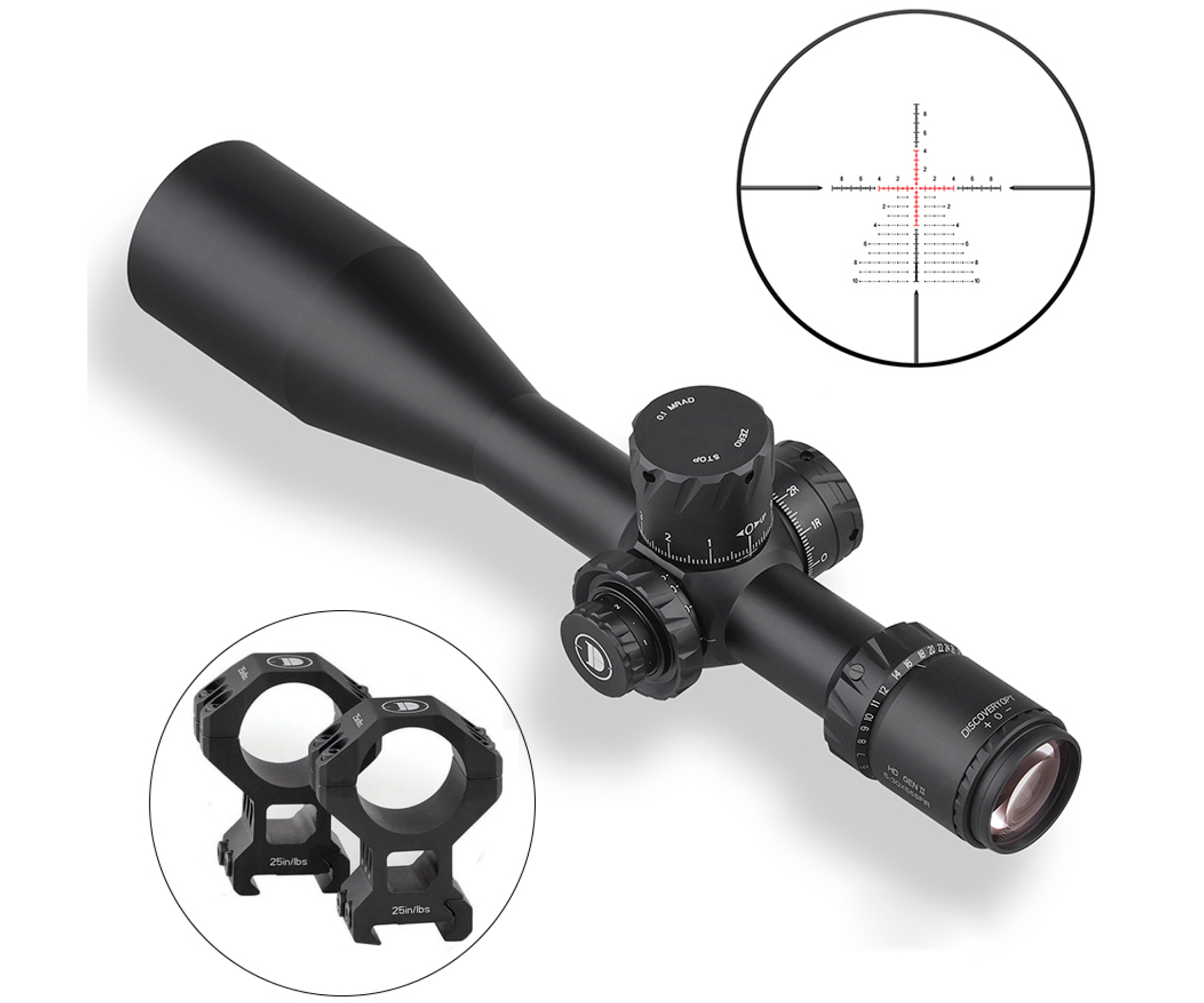 Оптический прицел Discovery HD-Gen2 5-30x56SFIR FFP, Zero Stop, 34 мм, на Weaverp