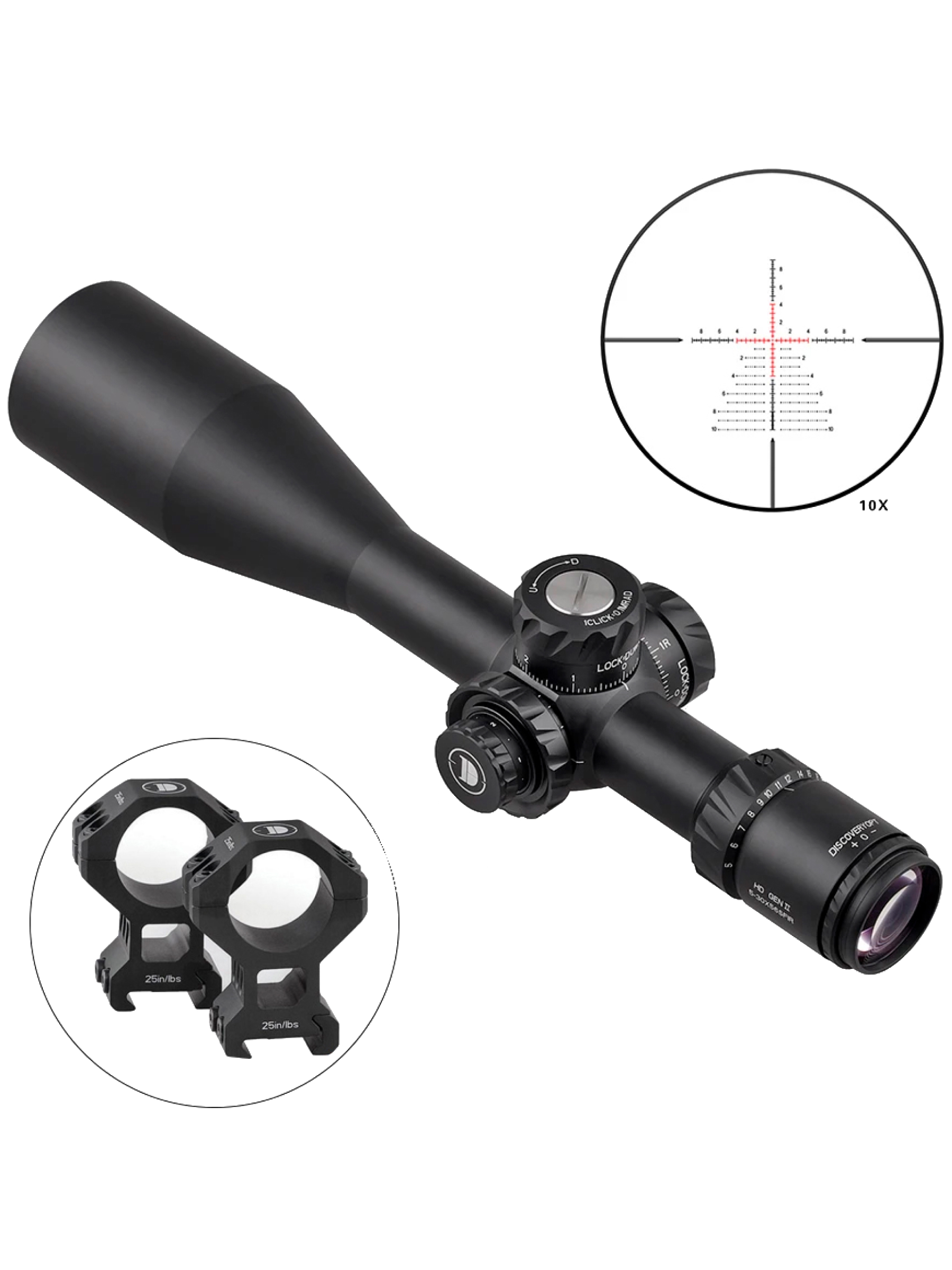 Оптический прицел Discovery HD GEN2 5-30X56SFIR Lock, 34 мм, подсветка, на Weaver