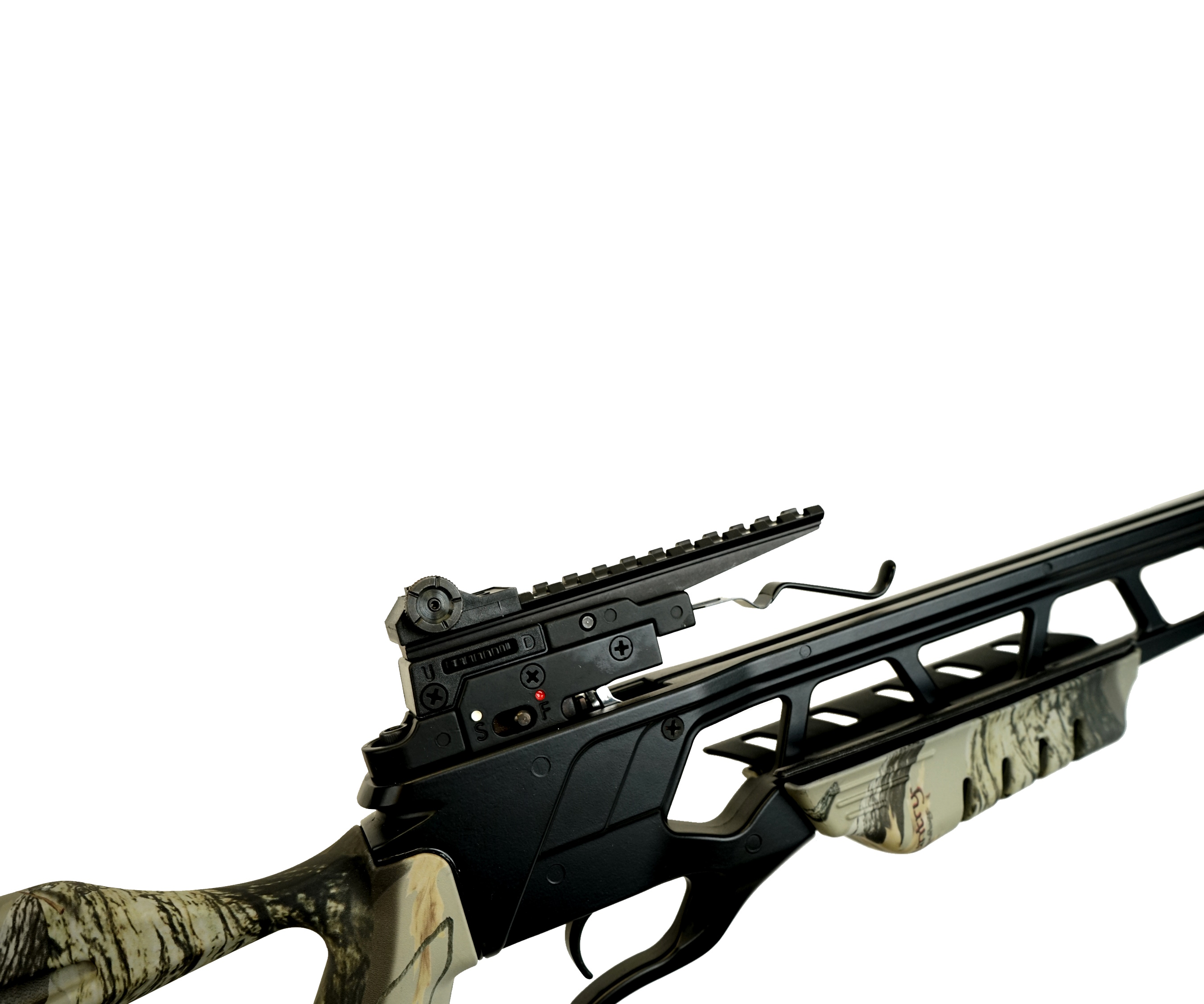 Рекурсивный арбалет Man Kung XB23 (камуфляж God Camo, 2 стрелы, воск, стрингер, натяжитель)