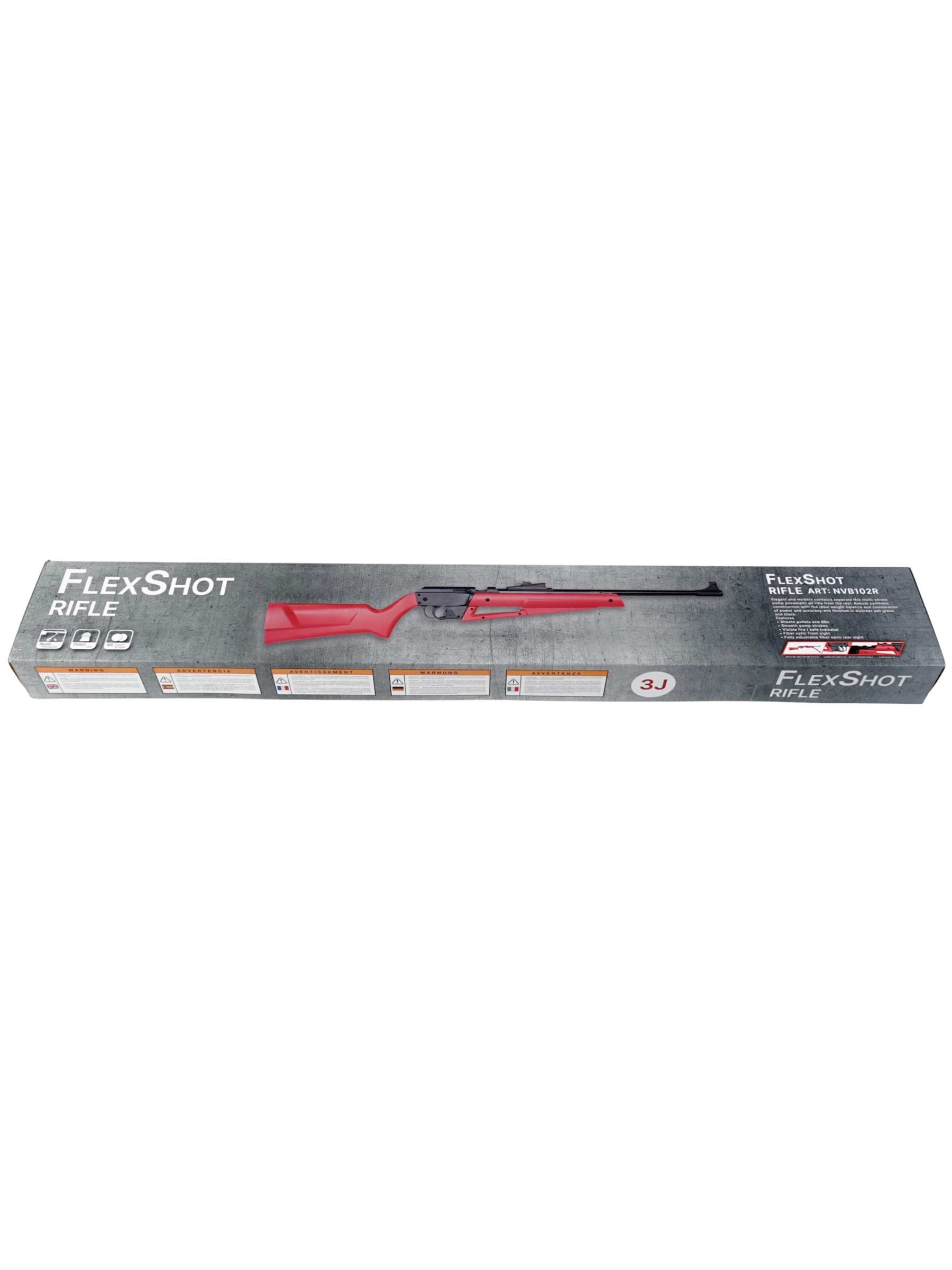 Пневматическая винтовка Borner Flex Shot Multi-Pump, Red (пластик, 3 Дж) 4,5 мм