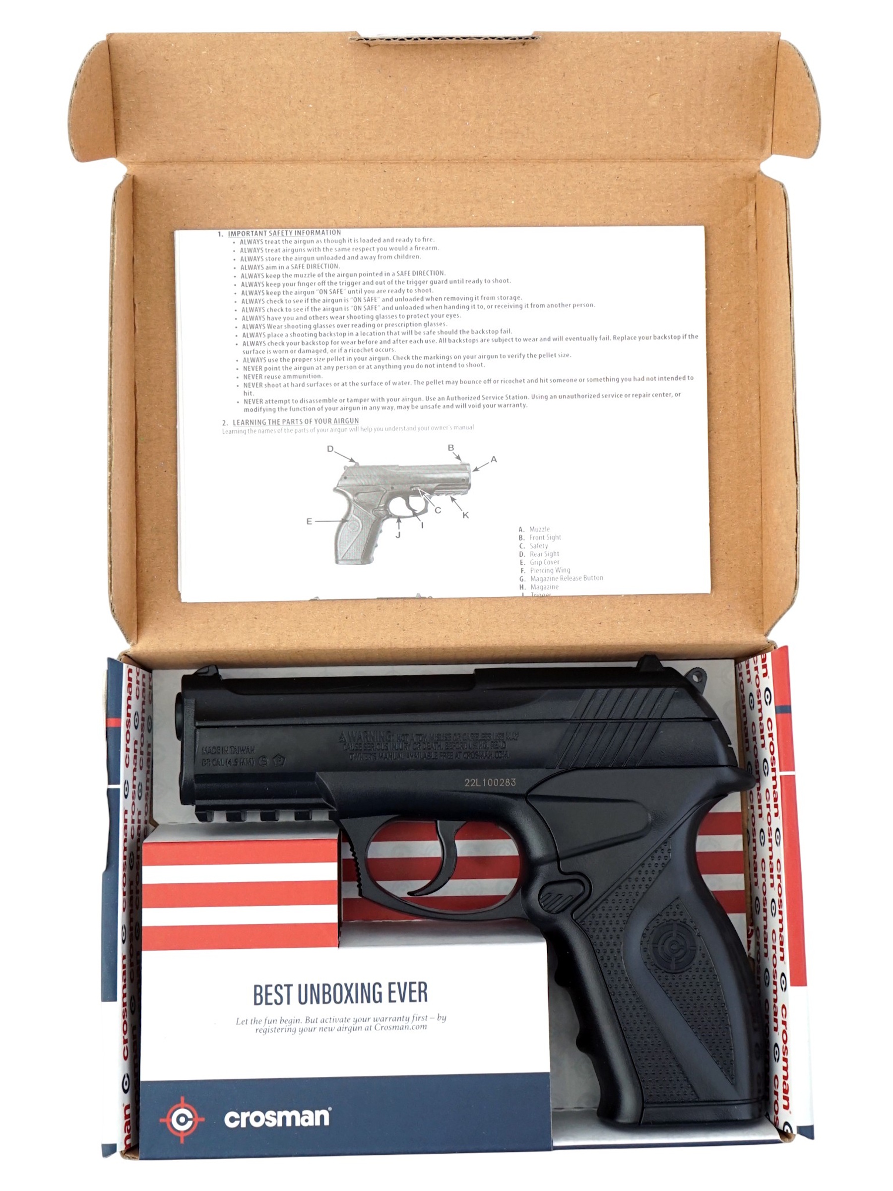 Пистолет пневм. Crosman C11, кал.4,5 мм