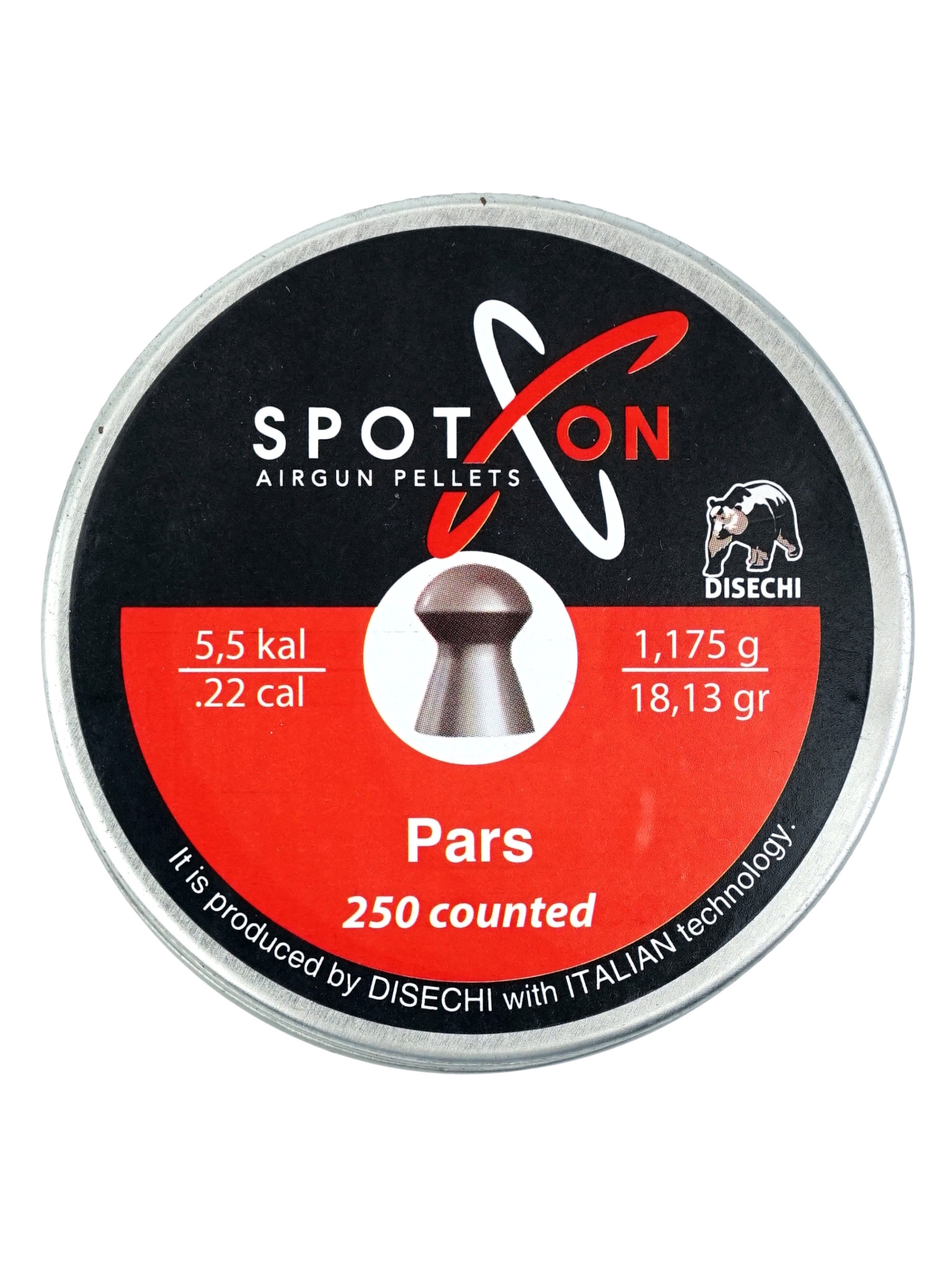 Пули пневматические Spoton Pars 5,5 мм, 1,175 г (250 штук)