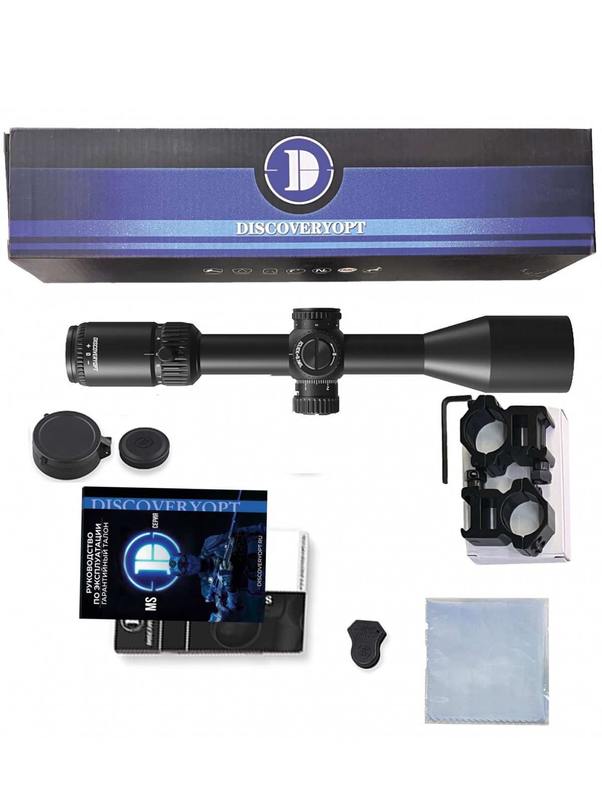 Оптический прицел Discovery MS 2-10X40IR, 25,4 мм, подсветка, на Weaver