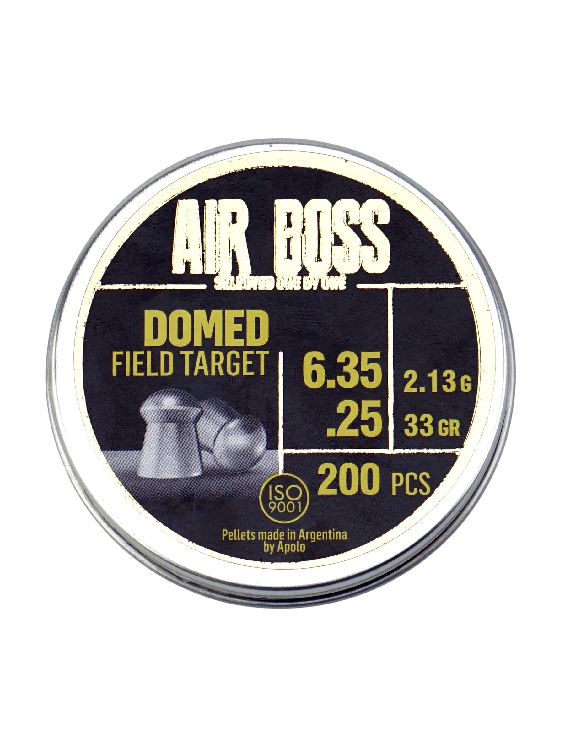 Пули пневматические Apolo Air Boss Domed Field Target 6,35 мм, 2,13 г (200 штук)